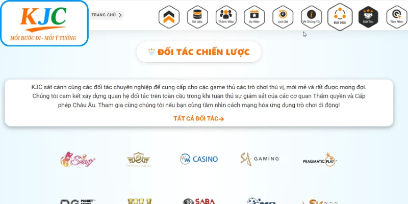 Các đối tác KJC, giúp liên minh khẳng định vị thế